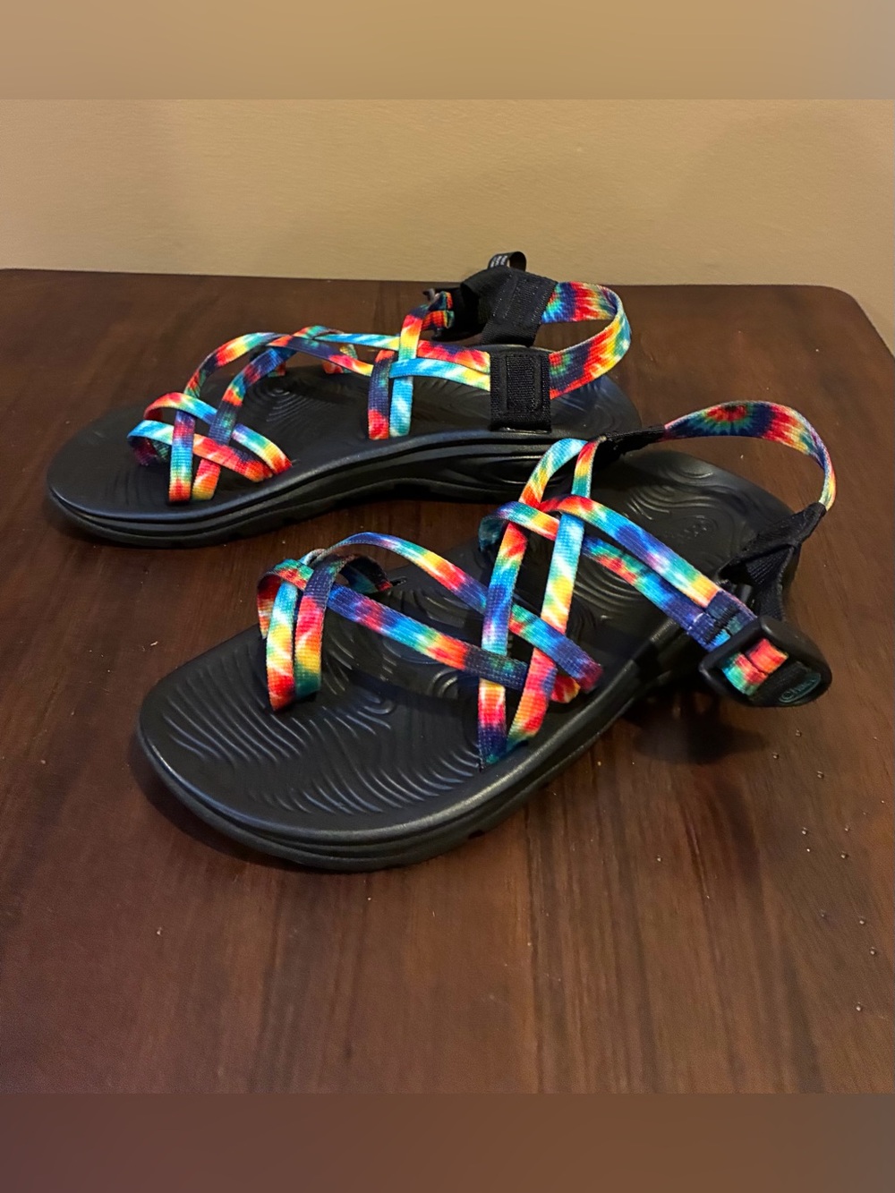 Chaco ZvolvX2 Sport Sandals, Tie Dye, Black, Women’s Size 7